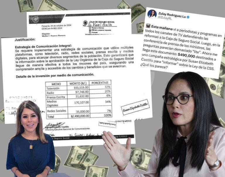 Medios de comunicación se repartirán medio millón en campaña para las reformas. Zulay tiró su peñón en redes